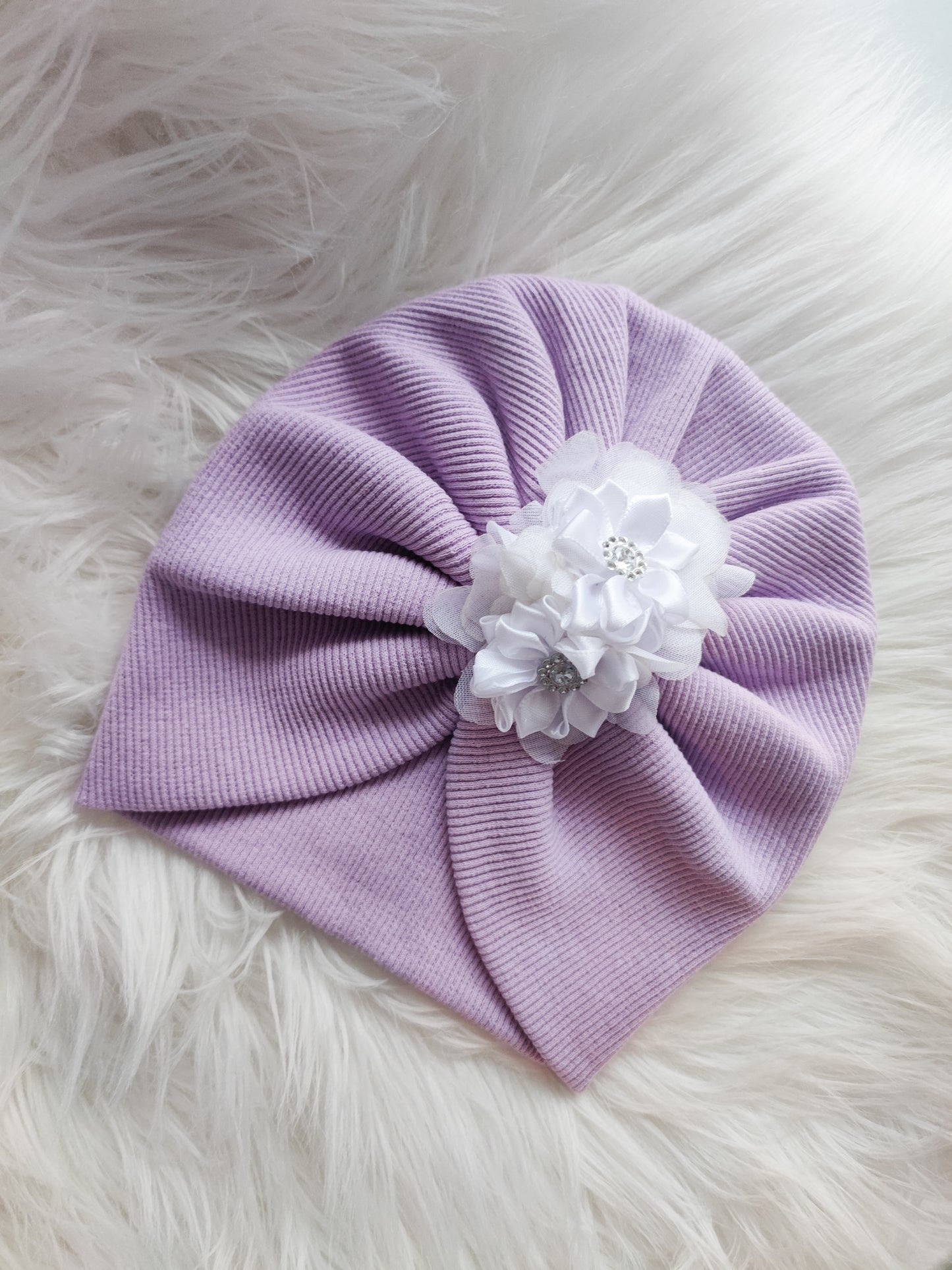 Rankų darbo turbanas 38 cm