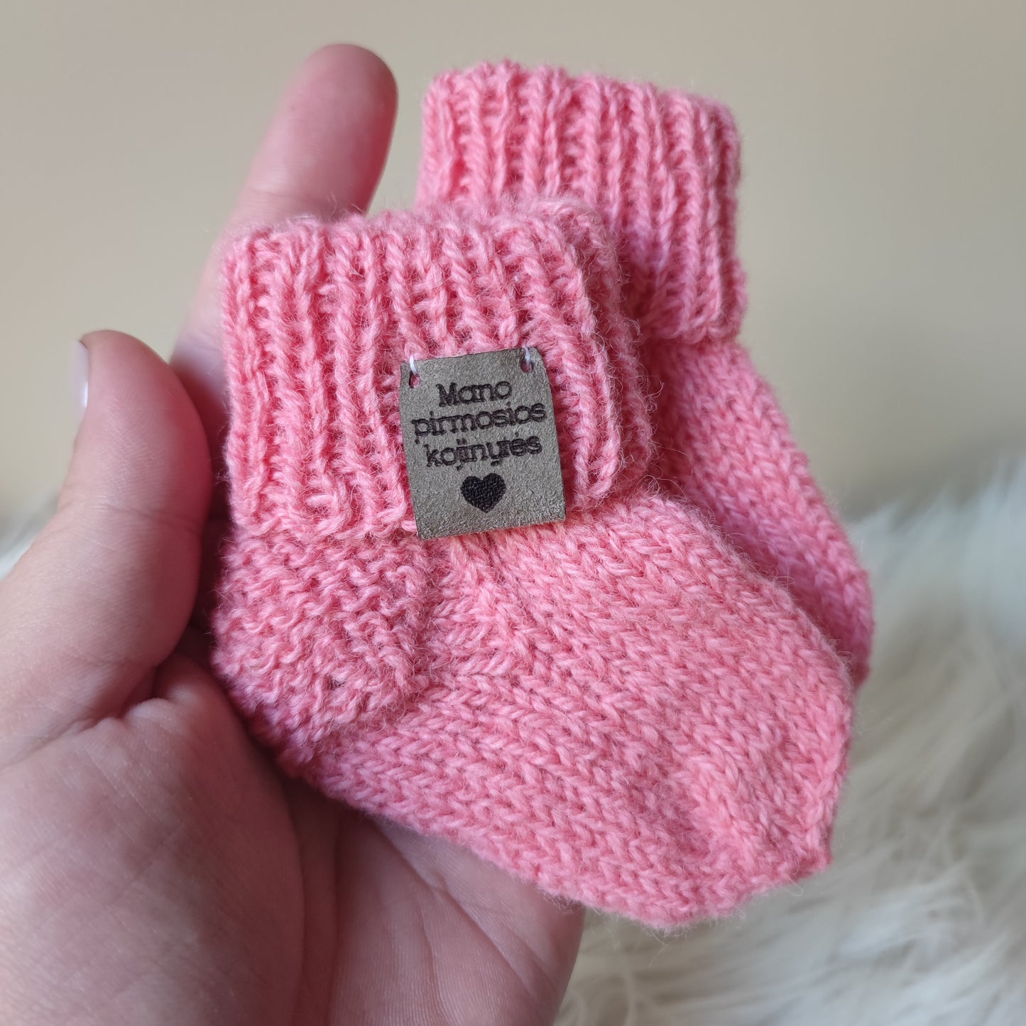 Rožinės kojinytės 10 cm