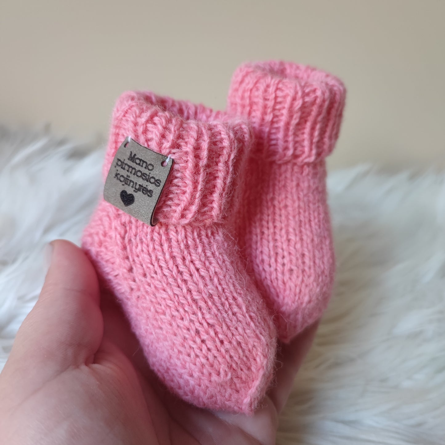 Rožinės kojinytės 10 cm