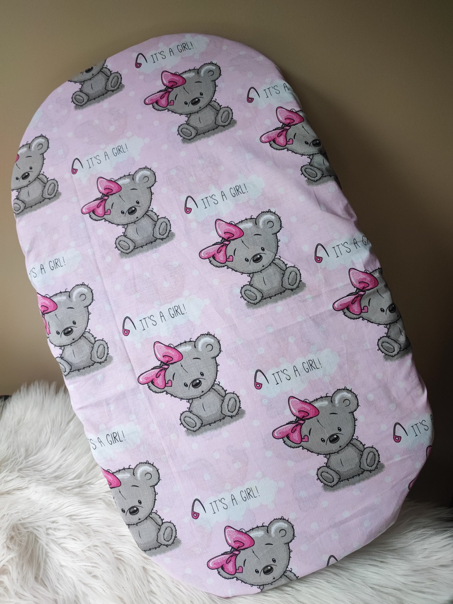 Medvilninė paklodė su guma vežimėliui 40/80