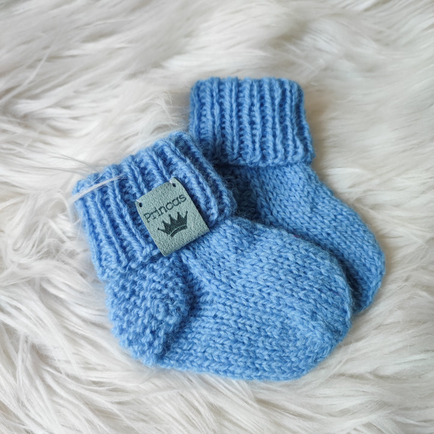 Ryškiai mėlynos kojinytės 10 cm