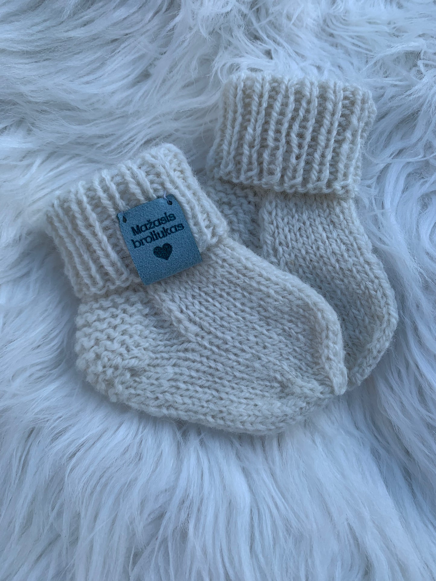 Avies vilnos kojinytės "mažasis broliukas"9 cm