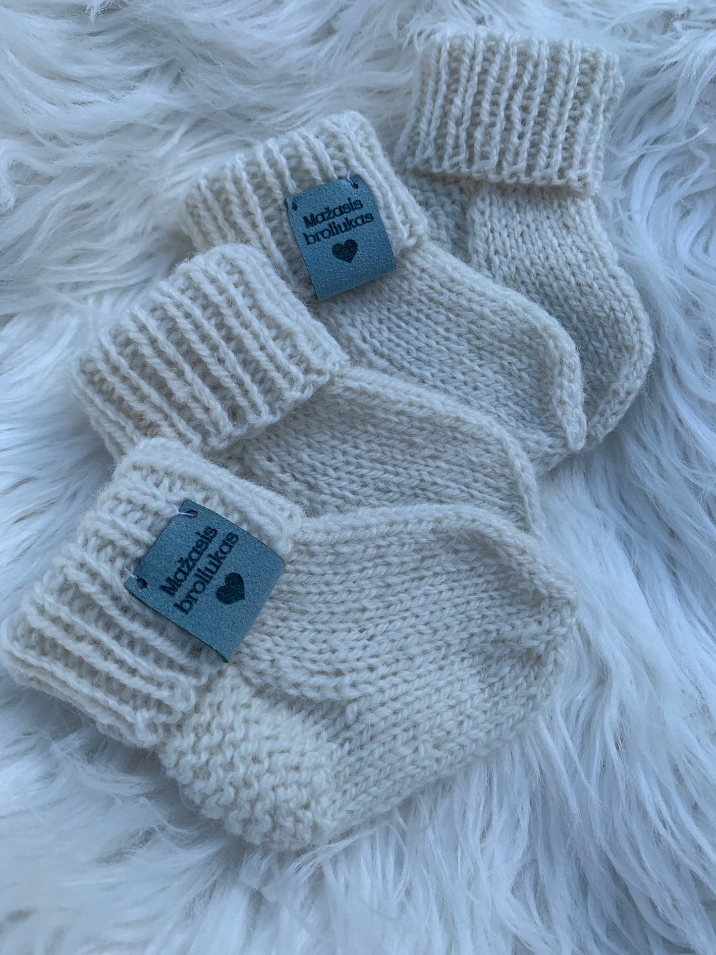 Avies vilnos kojinytės "mažasis broliukas"9 cm
