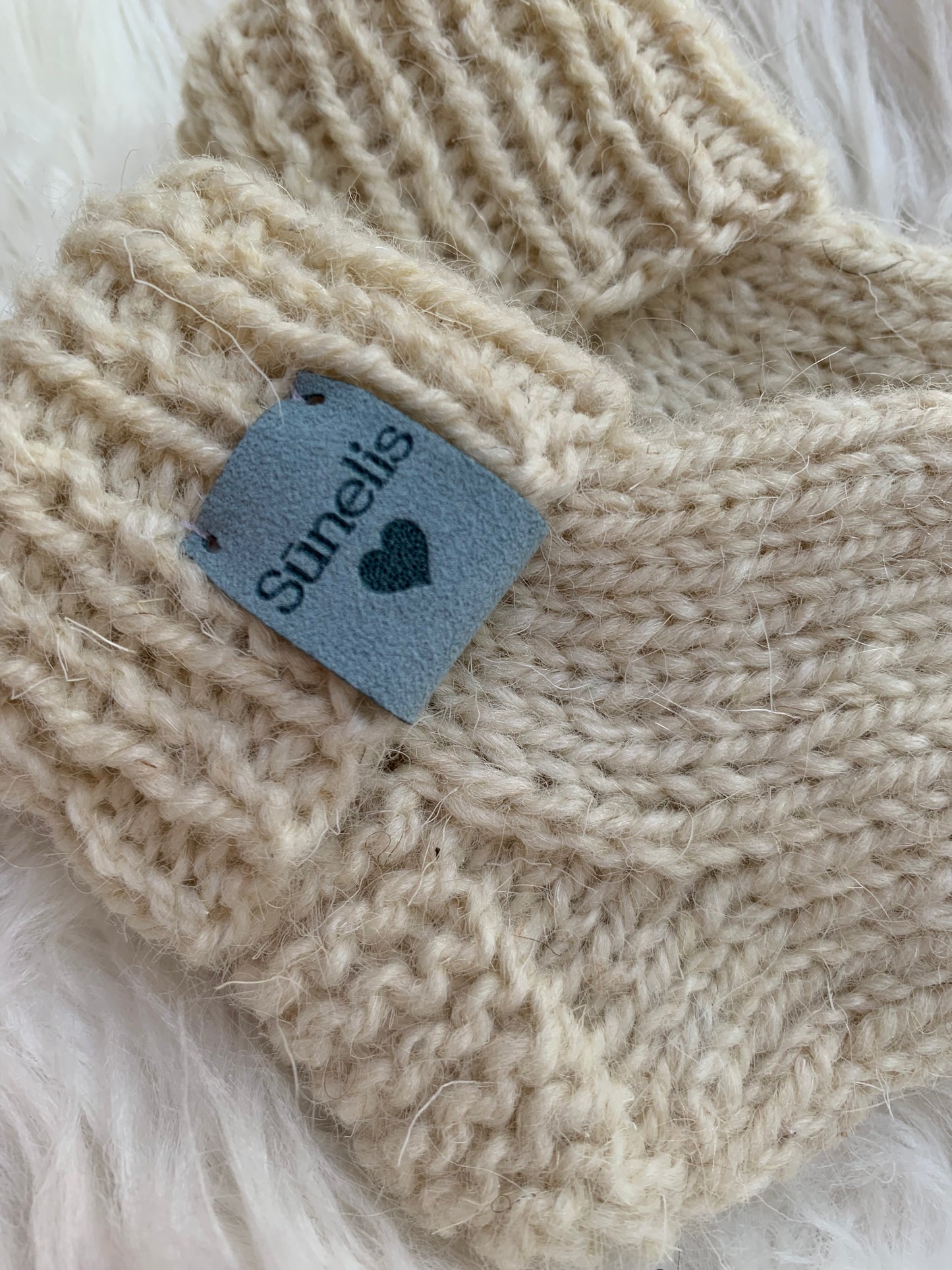 Storos naminės vilnos kojinytės 10 cm