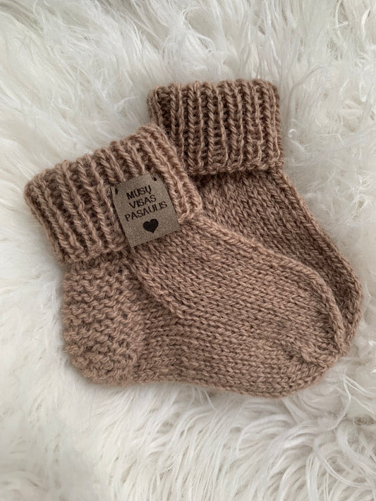 3-6 mėn 11 cm avies vilnos kojinytės