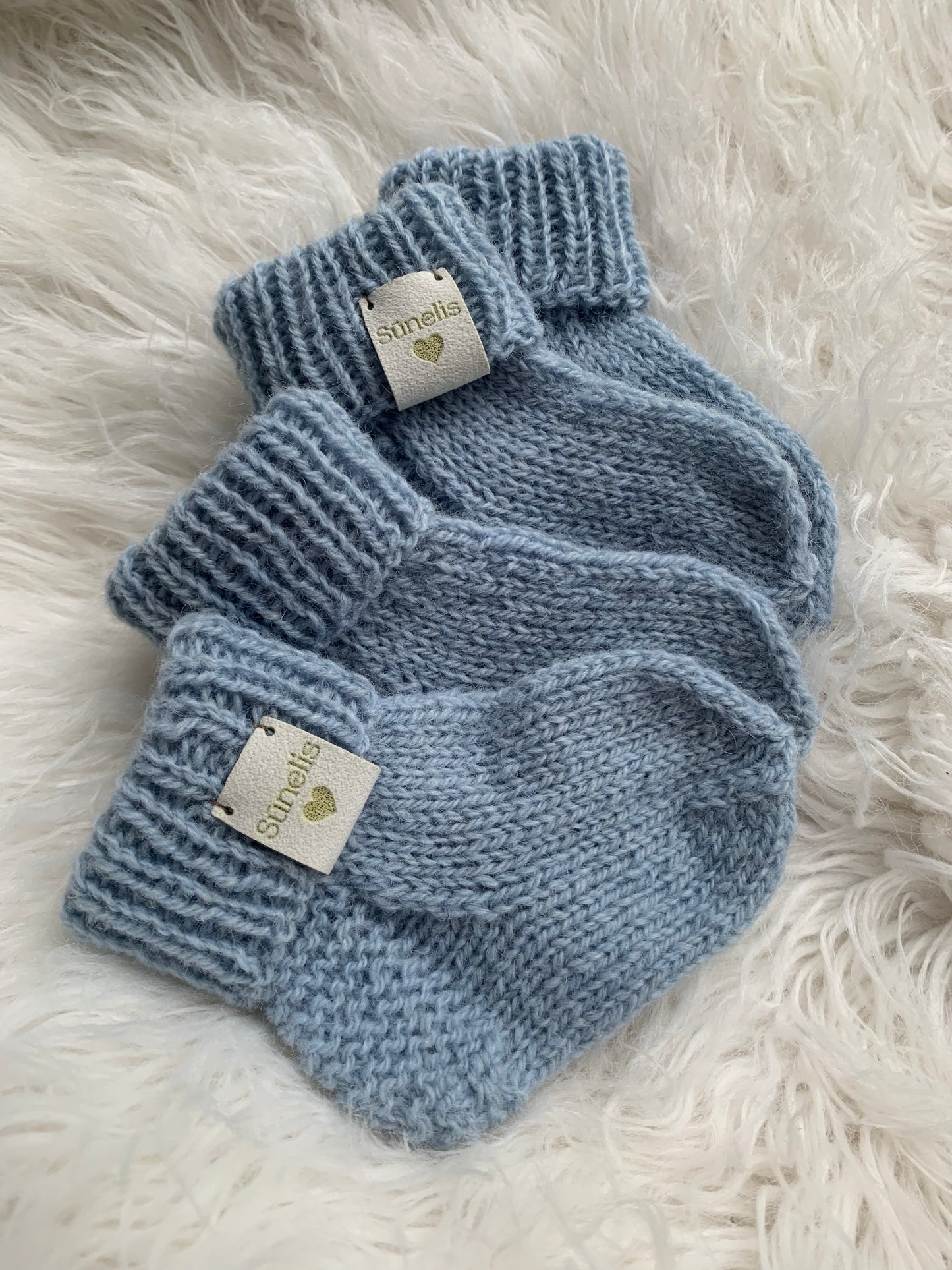 3-6 mėn 11 cm avies vilnos kojinytės