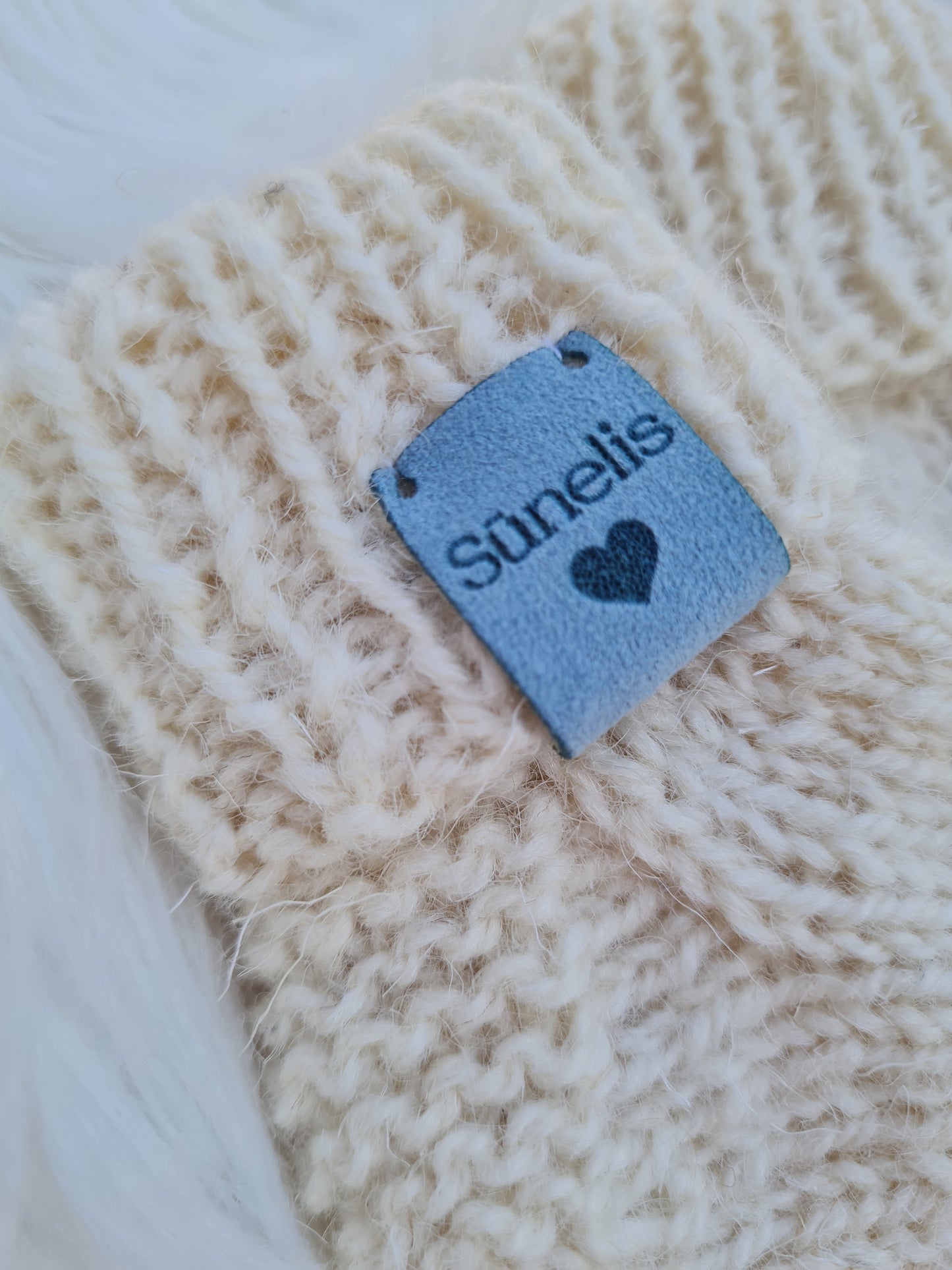 Vilnonės kojinytės naujagimiui 9 cm "Sūnelis "