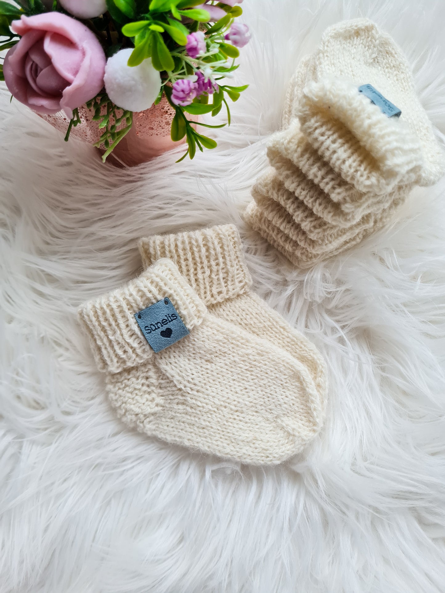 3-6 mėn vilnonės kojinytės