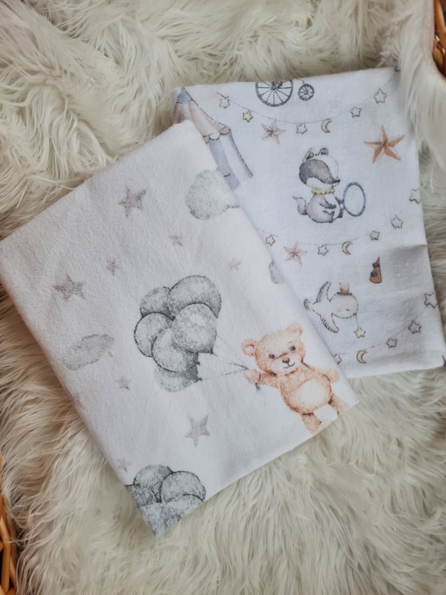 Flanelės vystyklai kūdikiui 80/100 2 vnt