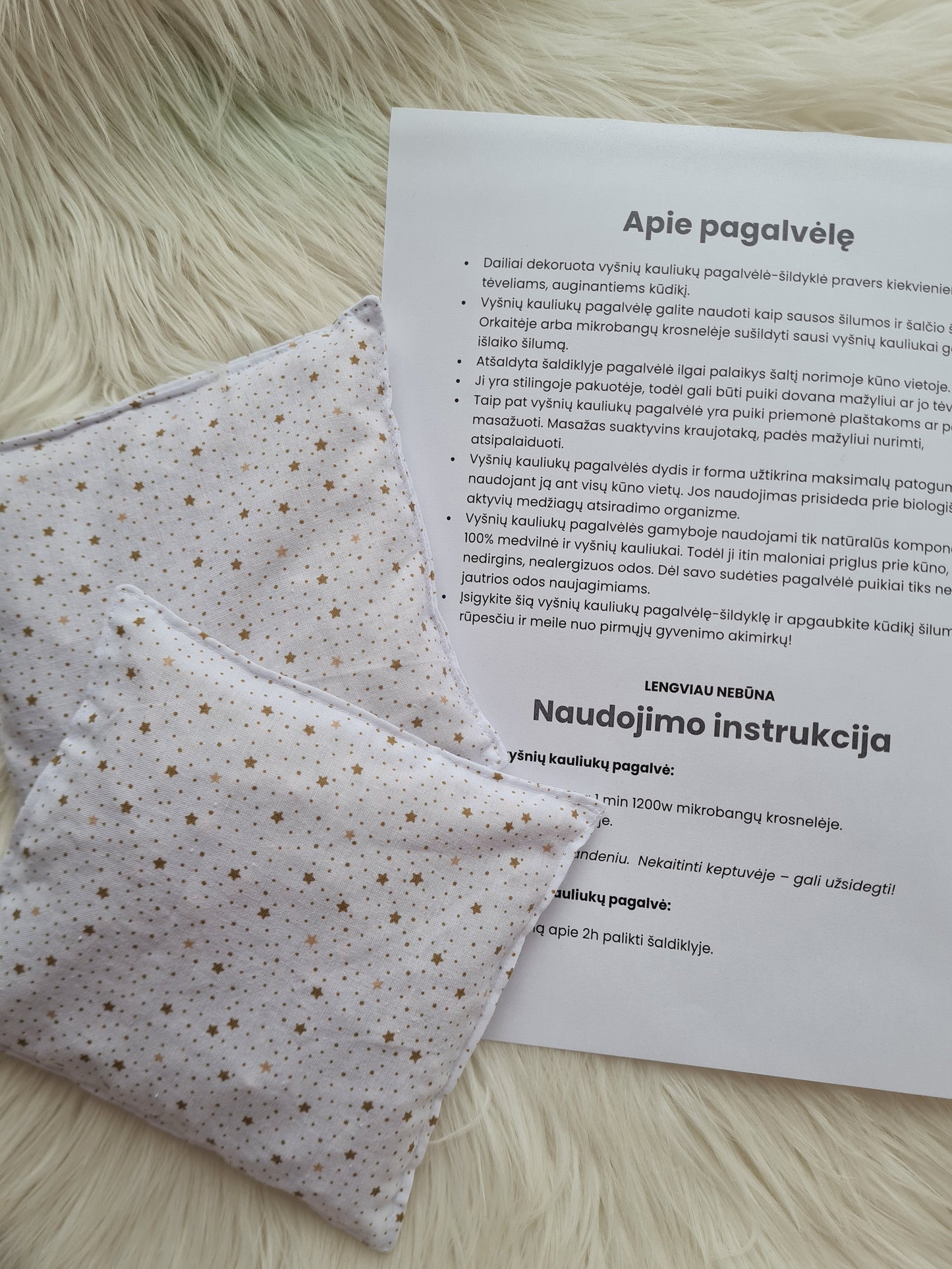 Vyšnių kauliukų pagalvėlė 250 gr
