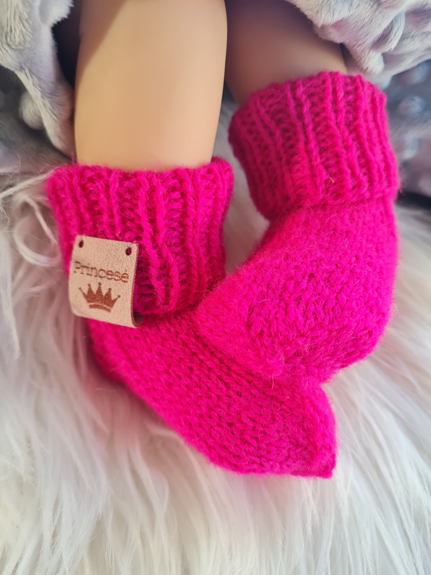 Vilnonės kojinytėe Princesė 9 cm